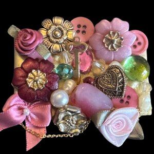 Vintage style brooch - handmade, one of a kind - New